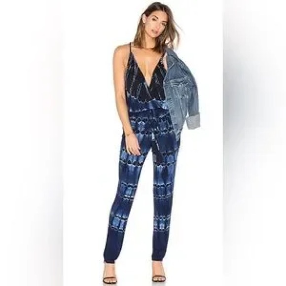 Young Fabulous & Broke Black and Blue jumpsuit - Picture 3 of 4